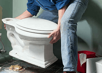 install a toilet